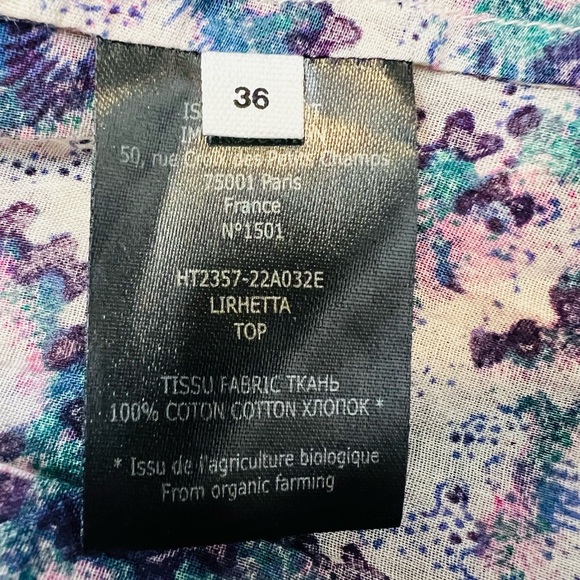 Étoile Isabel Marant Lirhetta Abstract-Print Cotton Tank. Size EU 36/US 4. - Picture 12 of 16